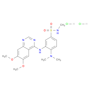 Benzenesulfonamide,3-[(6,7-dimethoxy-4-quinazolinyl)amino]-4-(dimethylamino)-N-methyl-, hydrochloride (1:2)