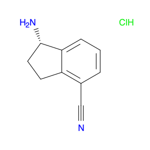 1H-Indene-4-carbonitrile, 1-amino-2,3-dihydro-, hydrochloride (1:1), (1S)-