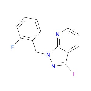 1H-Pyrazolo[3,4-b]pyridine, 1-[(2-fluorophenyl)methyl]-3-iodo-