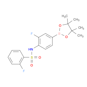 1314069-48-1 2-Fluoro-N-(2-fluoro-4-(4,4,5,5-tetramethyl-1,3,2-dioxaborolan-2-yl)phenyl)benzenesulfonamide