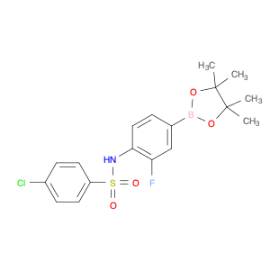 4-chloro-N-(2-fluoro-4-(4,4,5,5-tetramethyl-1,3,2-dioxaborolan-2-yl)phenyl)benzenesulfonamide