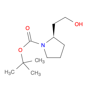 132482-06-5 1-Pyrrolidinecarboxylic acid, 2-(2-hydroxyethyl)-, 1,1-dimethylethyl ester, (2R)-