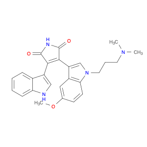 1H-Pyrrole-2,5-dione, 3-[1-[3-(dimethylamino)propyl]-5-methoxy-1H-indol-3-yl]-4-(1H-indol-3-yl)-