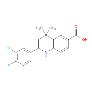 1353971-43-3 2-(3-Chloro-4-fluorophenyl)-4,4-dimethyl-1,2,3,4-tetrahydroquinoline-6-carboxylic acid