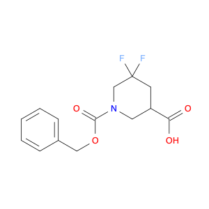 1-[(benzyloxy)carbonyl]-5,5-difluoropiperidine-3-carboxylic acid