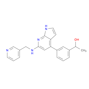 1360251-05-3 1-[3-[6-(pyridin-3-ylmethylamino)-1H-pyrrolo[2,3-b]pyridin-4-yl]phenyl]ethanol