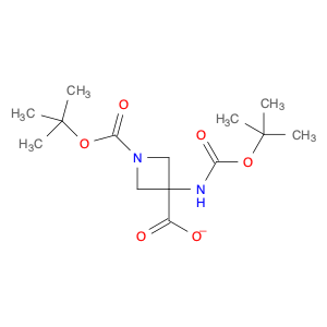 1,3-Azetidinedicarboxylic acid, 3-[[(1,1-dimethylethoxy)carbonyl]amino]-, 1-(1,1-dimethylethyl) ester