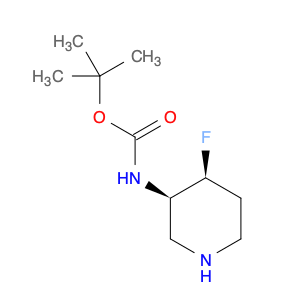 Carbamic acid, N-[(3R,4S)-4-fluoro-3-piperidinyl]-, 1,1-dimethylethyl ester, rel-