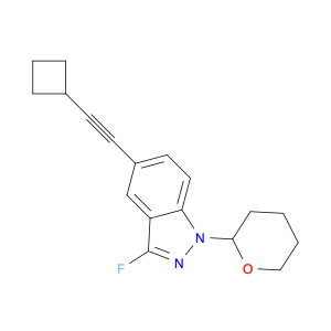 1H-Indazole, 5-(2-cyclobutylethynyl)-3-fluoro-1-(tetrahydro-2H-pyran-2-yl)-