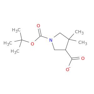 1373223-11-0 1,3-Pyrrolidinedicarboxylic acid, 4,4-dimethyl-, 1-(1,1-dimethylethyl) ester