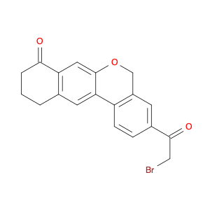 5H-Benzo[d]naphtho[2,3-b]pyran-8(9H)-one, 3-(2-bromoacetyl)-10,11-dihydro-