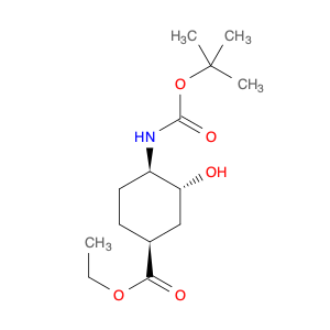 Cyclohexanecarboxylic acid, 4-[[(1,1-dimethylethoxy)carbonyl]amino]-3-hydroxy-, ethyl ester, (1S,3R,4R)-