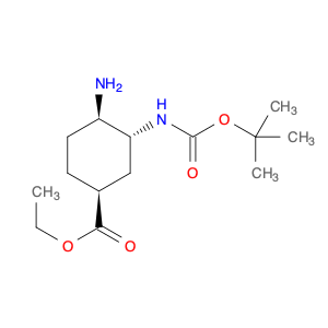 Cyclohexanecarboxylic acid, 4-amino-3-[[(1,1-dimethylethoxy)carbonyl]amino]-, ethyl ester, (1S,3R,4R)-