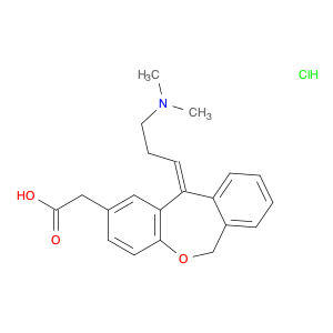 140462-76-6 Dibenz[b,e]oxepin-2-acetic acid, 11-[3-(dimethylamino)propylidene]-6,11-dihydro-, hydrochloride (1:1), (11Z)-