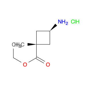 Cyclobutanecarboxylic acid, 3-amino-1-methyl-, ethyl ester, hydrochloride (1:1), trans-