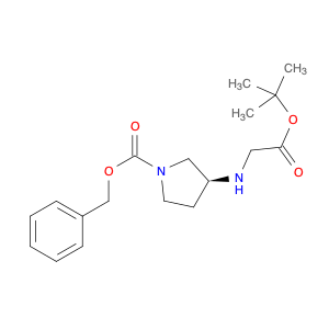 1-Pyrrolidinecarboxylic acid, 3-[[(1,1-dimethylethoxy)carbonyl]methylamino]-, phenylmethyl ester, (3S)-