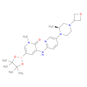 1433849-83-2 1-methyl-3-[[5-[(2S)-2-methyl-4-(oxetan-3-yl)piperazin-1-yl]-2-pyridyl]amino]-5-(4,4,5,5-tetramethyl-1,3,2-dioxaborolan-2-yl)pyridin-2-one