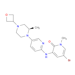 1433860-44-6 5-bromo-1-methyl-3-[[5-[(2R)-2-methyl-4-(oxetan-3-yl)piperazin-1-yl]-2-pyridyl]amino]pyridin-2-one