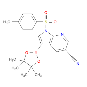 1434747-57-5 1h-pyrrolo[2,3-b]pyridine-5-carbonitrile, 1-[(4-methylphenyl)sulfonyl]-3-(4,4,5,5-tetramethyl-1,3,2-dioxaborolan-2-yl)-