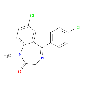 14439-61-3 2H-1,4-Benzodiazepin-2-one, 7-chloro-5-(4-chlorophenyl)-1,3-dihydro-1-methyl-