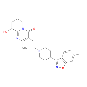 144598-75-4 4H-Pyrido[1,2-a]pyrimidin-4-one, 3-[2-[4-(6-fluoro-1,2-benzisoxazol-3-yl)-1-piperidinyl]ethyl]-6,7,8,9-tetrahydro-9-hydroxy-2-methyl-