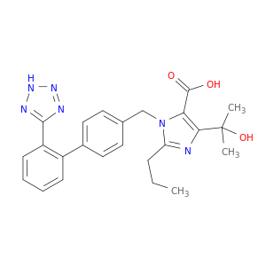 1H-Imidazole-5-carboxylic acid, 4-(1-hydroxy-1-methylethyl)-2-propyl-1-[[2'-(2H-tetrazol-5-yl)[1,1'-biphenyl]-4-yl]methyl]-