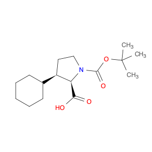 1,2-Pyrrolidinedicarboxylic acid, 3-cyclohexyl-, 1-(1,1-dimethylethyl) ester, (2R,3R)-rel-