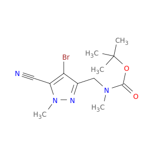 1454848-24-8 Carbamic acid, N-[(4-bromo-5-cyano-1-methyl-1H-pyrazol-3-yl)methyl]-N-methyl-, 1,1-dimethylethyl ester