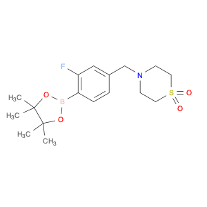 Thiomorpholine, 4-[[3-fluoro-4-(4,4,5,5-tetramethyl-1,3,2-dioxaborolan-2-yl)phenyl]methyl]-, 1,1-dioxide