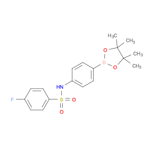 4-fluoro-N-(4-(4,4,5,5-tetramethyl-1,3,2-dioxaborolan-2-yl)phenyl)benzenesulfonamide