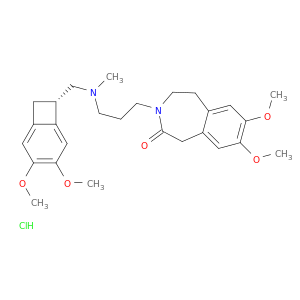 148849-67-6 2H-3-Benzazepin-2-one, 3-[3-[[[(7S)-3,4-dimethoxybicyclo[4.2.0]octa-1,3,5-trien-7-yl]methyl]methylamino]propyl]-1,3,4,5-tetrahydro-7,8-dimethoxy-, hydrochloride (1:1)