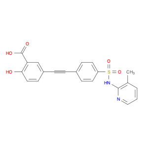 149556-49-0 2-hydroxy-5-[2-[4-[(3-methylpyridin-2-yl)sulfamoyl]phenyl]ethynyl]benzoic acid