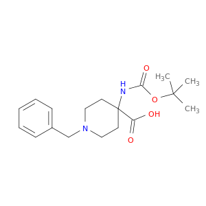 4-Piperidinecarboxylic acid, 4-[[(1,1-dimethylethoxy)carbonyl]amino]-1-(phenylmethyl)-