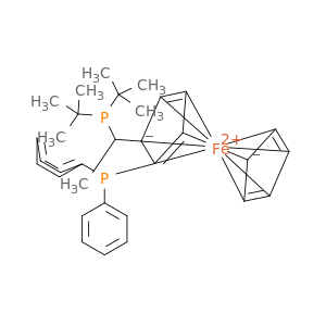 155830-69-6 Ferrocene, 1-[(1R)-1-[bis(1,1-dimethylethyl)phosphino]ethyl]-2-(diphenylphosphino)-, (2R)-