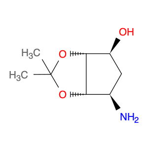 4H-Cyclopenta-1,3-dioxol-4-ol, 6-aminotetrahydro-2,2-dimethyl-, (3aR,4S,6R,6aS)-