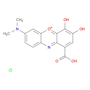 1562-85-2 Phenoxazin-5-ium, 1-carboxy-7-(dimethylamino)-3,4-dihydroxy-, chloride (1:1)