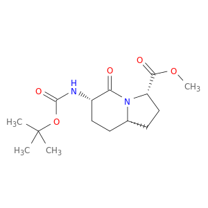 159303-54-5 3-Indolizinecarboxylic acid, 6-[[(1,1-dimethylethoxy)carbonyl]amino]octahydro-5-oxo-, methyl ester, (3S,6S,8aS)-