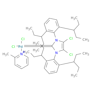 1612891-29-8 (SP-4-1)-[1,3-BIs[2,6-bis(1-ethylpropyl)phenyl]-4,5-dichloro-1,3-dihydro-2H-imidazol-2-ylidene]dichloro(2-methylpyridine)palladium