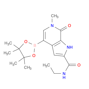 1628864-80-1 N-ethyl-6-methyl-7-oxo-4-(4,4,5,5-tetramethyl-1,3,2-dioxaborolan-2-yl)-1H-pyrrolo[2,3-c]pyridine-2-carboxamide