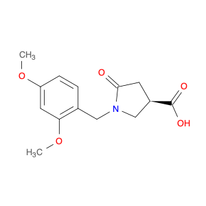 3-Pyrrolidinecarboxylic acid, 1-[(2,4-dimethoxyphenyl)methyl]-5-oxo-, (3R)-