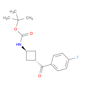 1630906-41-0 Carbamic acid, N-[trans-3-(4-fluorobenzoyl)cyclobutyl]-, 1,1-dimethylethyl ester