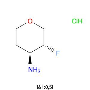 2H-Pyran-4-amine, 3-fluorotetrahydro-, hydrochloride (1:1), (3R,4S)-rel-