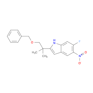 1638771-94-4 2-(1-(Benzyloxy)-2-methylpropan-2-yl)-6-fluoro-5-nitro-1H-indole