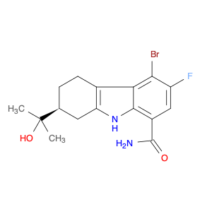 1643156-23-3 1H-Carbazole-8-carboxamide, 5-bromo-6-fluoro-2,3,4,9-tetrahydro-2-(1-hydroxy-1-methylethyl)-, (2S)-