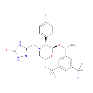 170729-80-3 5-[2(R)-[1(R)-[3,5-Bis(trifluoromethyl)phenyl]ethoxy]-3(S)-(4-fluorophenyl)morpholin-4-ylmethyl]-3,4-dihydro-2H-1,2,4-triazol-3-one