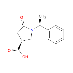 3-Pyrrolidinecarboxylic acid, 5-oxo-1-[(1S)-1-phenylethyl]-, (3S)-