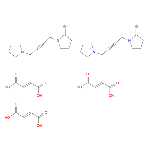 17360-35-9 2-Pyrrolidinone, 1-[4-(1-pyrrolidinyl)-2-butyn-1-yl]-, (2E)-2-butenedioate (2:3)