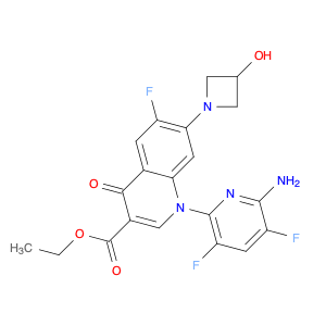 1788043-98-0 3-​quinolinecarboxylic acid, 1-​(6-​amino-​3,​5-​difluoro-​2-​pyridinyl)​-​6-​fluoro-​1,​4-​dihydro-​7-​[3-​(2-​methyl​-​1-​azetidinyl]​-​4-​oxo-​, ethyl ester