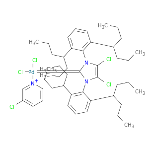 1814936-54-3 (SP-4-1)-[1,3-bis[2,6-bis(1-propylbutyl)phenyl]-4,5-dichloro-1,3-dihydro-2H-imidazol-2-ylidene]dichloro(3-chloropyridine-κN)palladium