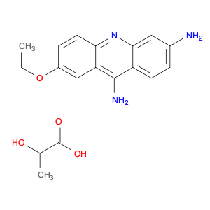 1837-57-6 Propanoic acid, 2-hydroxy-, compd. with 7-ethoxy-3,9-acridinediamine(1:1)OTHER CA INDEX NAMES:3,9-Acridinediamine, 7-ethoxy-, 2-hydroxypropanoate (1:1)